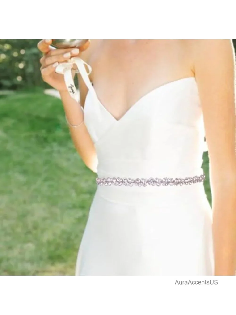 Handmade Rhinestone Wedding Belt Sash Formal Dress Belt